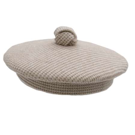 beret hats in beige